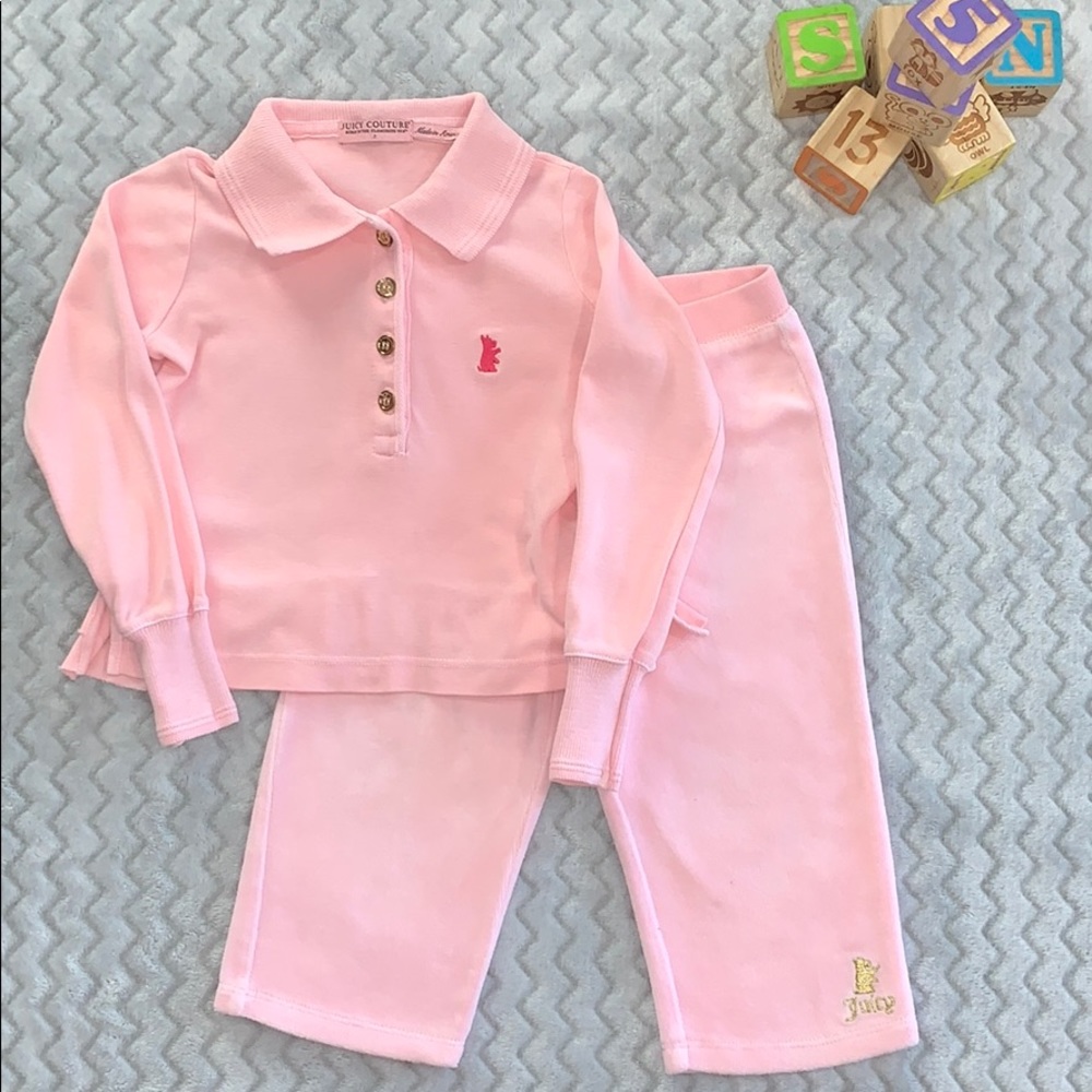 Baby Toddler Girl Juicy Couture Pink Shirt & Pants